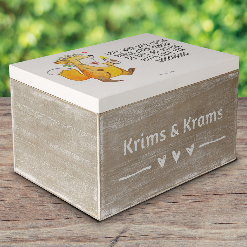 Holzkiste Fuchs Kommunion Mädchen Kommunion, Kommunion Geschenk, Kommunion Dankeschön, Glauben, Liebe, Gott, Gläubig, Mädchen Holzkiste, Kiste, Schatzkiste, Truhe, Schatulle, XXL,  Erinnerungsbox, Erinnerungskiste, Dekokiste, Aufbewahrungsbox  Konfirmation, Kommunion, Jugendweihe, Konfirmation Geschenk