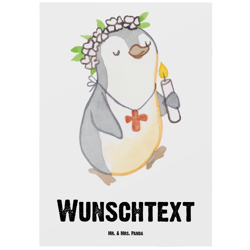 Personalisierte Postkarte Pinguin Kommunion Mädchen Postkarte mit Namen, Postkarte bedrucken, Postkarte mit Wunschtext, Postkarte personalisierbar, Geschenkkarte mit Namen, Grußkarte mit Namen, Karte mit Namen, Einladung mit Namen, Ansichtskarte mit Namen, Geschenkkarte mit Wunschtext, Grußkarte mit Wunschtext, Karte mit Wunschtext, Einladung mit Wunschtext, Ansichtskarte mit Wunschtext, Konfirmation, Kommunion, Jugendweihe, Konfirmation Geschenk, Gott, Gläubig, Alles Gute