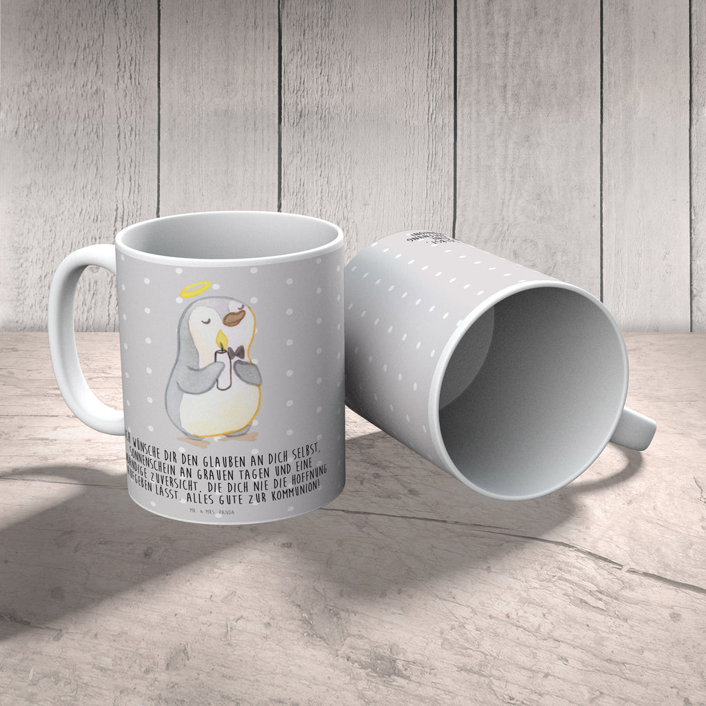 Tasse Pinguin Kommunion Becher, Kaffeetasse, Kaffeebecher, Tee, Frühstück, Büro, Konfirmation, Kommunion, Jugendweihe, Konfirmation Geschenk, Kommunion Geschenk, Kommunion Dankeschön, Glauben, Sonnenschein