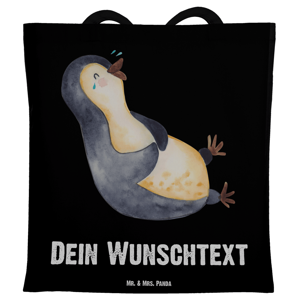 Personalisierte Tragetasche Pinguin lachend Personalisierte Beuteltasche, Personalisierter Beutel, Personalisierte Einkaufstasche, Personalisierter Jutebeutel, Personalisierter Stoffbeutel, Tragetasche mit Namen, Einkaufstasche mit Namen, Stoffbeutel mit Namen, Personalisierte Tasche, Personalisierte Jutetasche, Personalisierte Kindergartentasche, Pinguin, Pinguine, lustiger Spruch, Optimismus, Fröhlich, Lachen, Humor, Fröhlichkeit