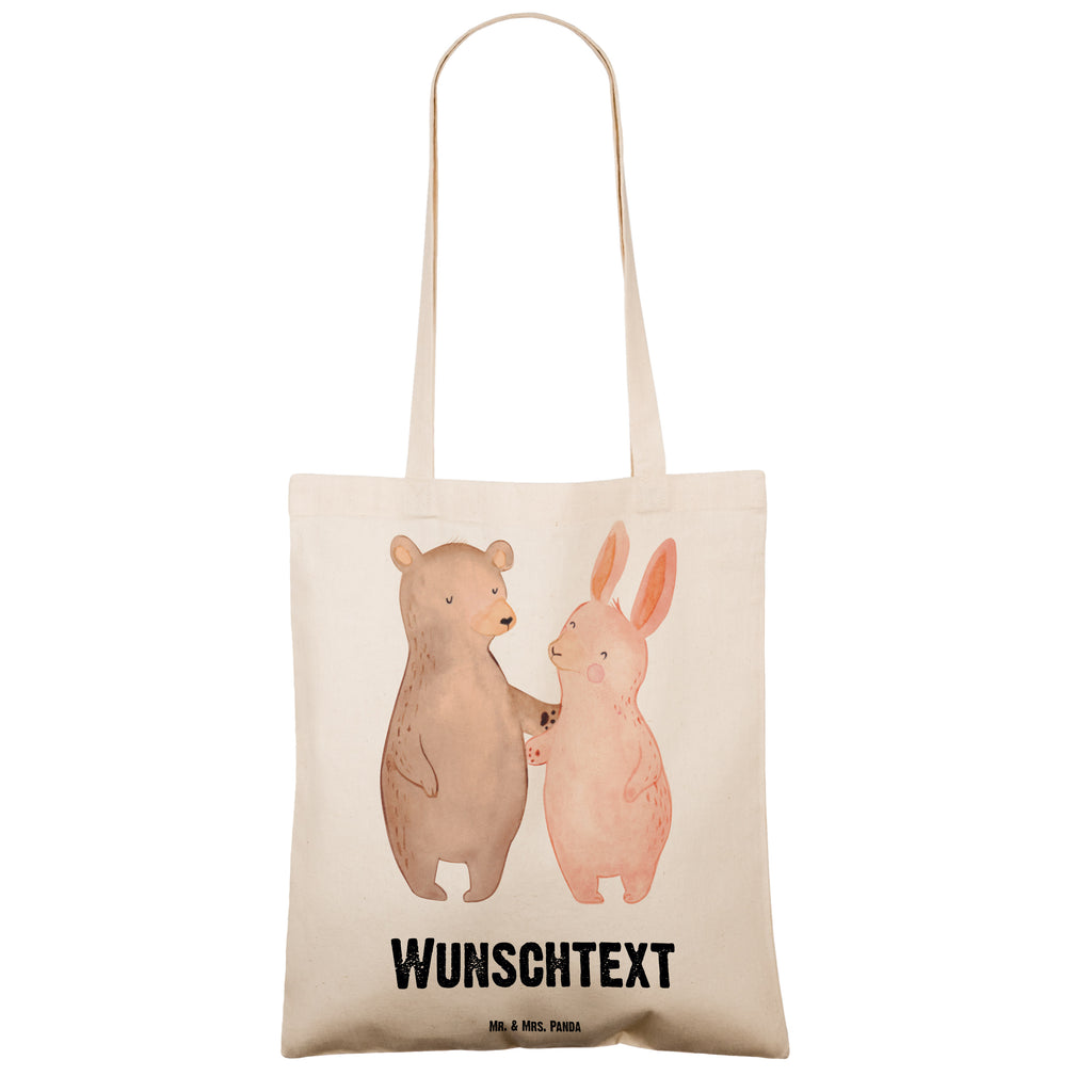 Personalisierte Tragetasche Bär Hase Umarmen Personalisierte Beuteltasche, Personalisierter Beutel, Personalisierte Einkaufstasche, Personalisierter Jutebeutel, Personalisierter Stoffbeutel, Tragetasche mit Namen, Einkaufstasche mit Namen, Stoffbeutel mit Namen, Personalisierte Tasche, Personalisierte Jutetasche, Personalisierte Kindergartentasche, Liebe, Partner, Freund, Freundin, Ehemann, Ehefrau, Heiraten, Verlobung, Heiratsantrag, Liebesgeschenk, Jahrestag, Hocheitstag, Freunde, bester Freund, Hase, Bär, Bärchen, best friends