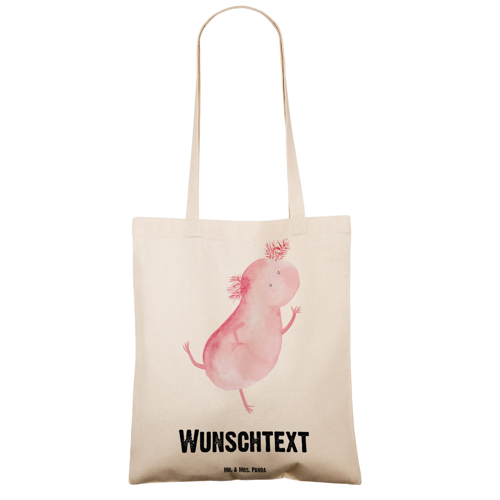 Personalisierte Tragetasche Axolotl tanzt Personalisierte Beuteltasche, Personalisierter Beutel, Personalisierte Einkaufstasche, Personalisierter Jutebeutel, Personalisierter Stoffbeutel, Tragetasche mit Namen, Einkaufstasche mit Namen, Stoffbeutel mit Namen, Personalisierte Tasche, Personalisierte Jutetasche, Personalisierte Kindergartentasche, Axolotl, Molch, Axolot, Schwanzlurch, Lurch, Lurche, Dachschaden, Sterne, verrückt, Freundin, beste Freundin
