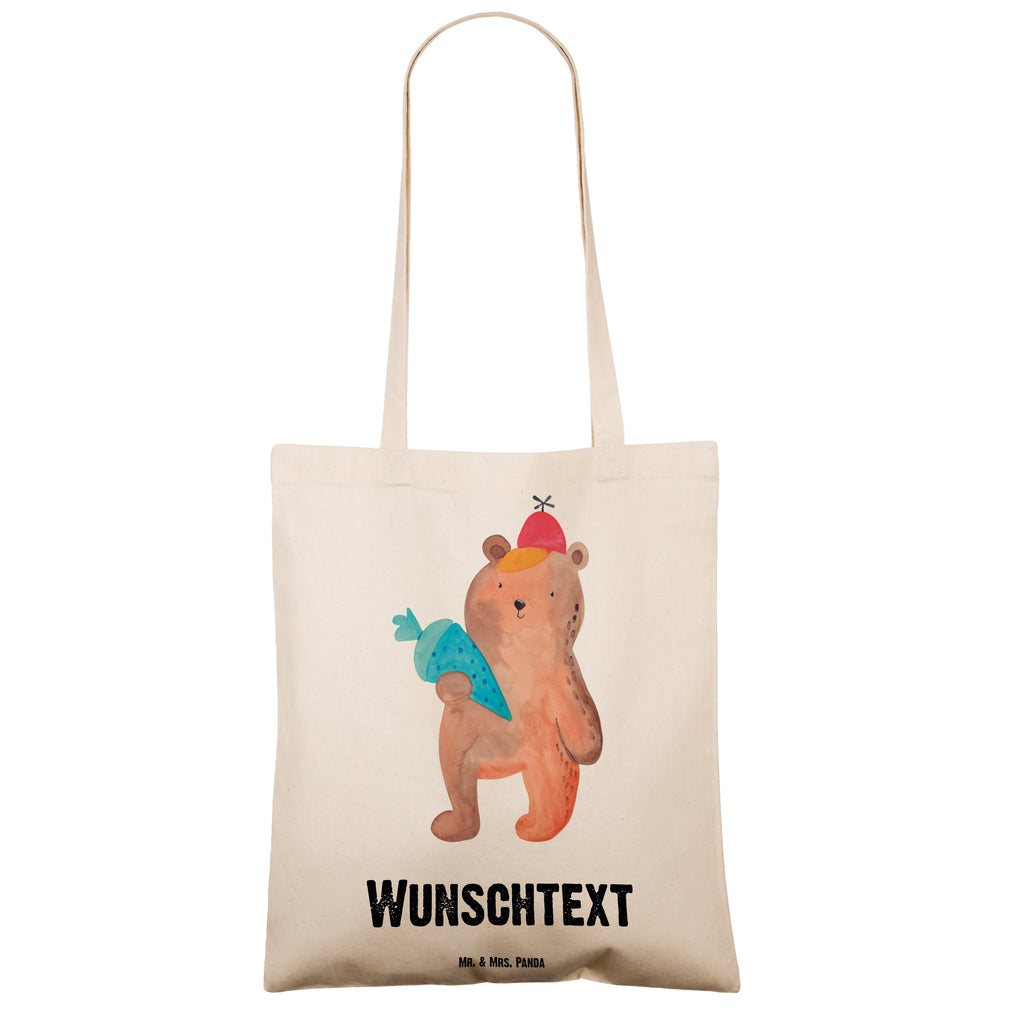 Personalisierte Tragetasche Bär mit Schultüte Personalisierte Beuteltasche, Personalisierter Beutel, Personalisierte Einkaufstasche, Personalisierter Jutebeutel, Personalisierter Stoffbeutel, Tragetasche mit Namen, Einkaufstasche mit Namen, Stoffbeutel mit Namen, Personalisierte Tasche, Personalisierte Jutetasche, Personalisierte Kindergartentasche, Bär, Teddy, Teddybär, Bär Motiv, Schultüte, Erster Schultag Geschenk, Einschulung Geschenk, Schule Geschenk, Grundschule, Schulanfang, Schulbeginn