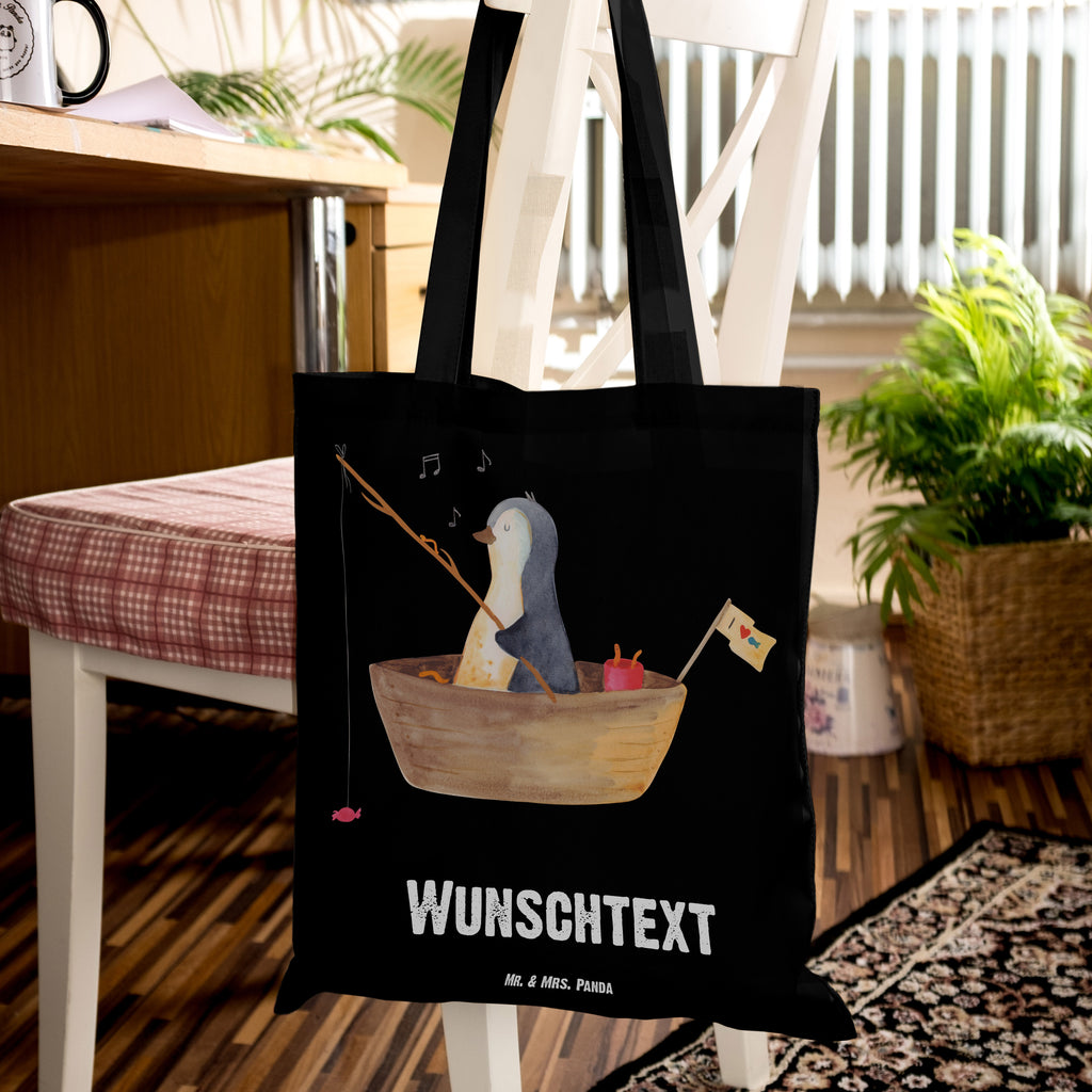 Personalisierte Tragetasche Pinguin Angelboot Personalisierte Beuteltasche, Personalisierter Beutel, Personalisierte Einkaufstasche, Personalisierter Jutebeutel, Personalisierter Stoffbeutel, Tragetasche mit Namen, Einkaufstasche mit Namen, Stoffbeutel mit Namen, Personalisierte Tasche, Personalisierte Jutetasche, Personalisierte Kindergartentasche, Pinguin, Pinguine, Angeln, Boot, Angelboot, Lebenslust, Leben, genießen, Motivation, Neustart, Neuanfang, Trennung, Scheidung, Geschenkidee Liebeskummer