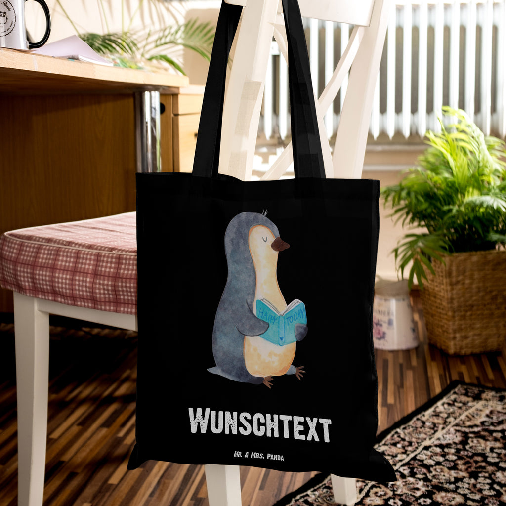 Personalisierte Tragetasche Pinguin Buch Personalisierte Beuteltasche, Personalisierter Beutel, Personalisierte Einkaufstasche, Personalisierter Jutebeutel, Personalisierter Stoffbeutel, Tragetasche mit Namen, Einkaufstasche mit Namen, Stoffbeutel mit Namen, Personalisierte Tasche, Personalisierte Jutetasche, Personalisierte Kindergartentasche, Pinguin, Pinguine, Buch, Lesen, Bücherwurm, Nichtstun, Faulenzen, Ferien, Urlaub, Freizeit
