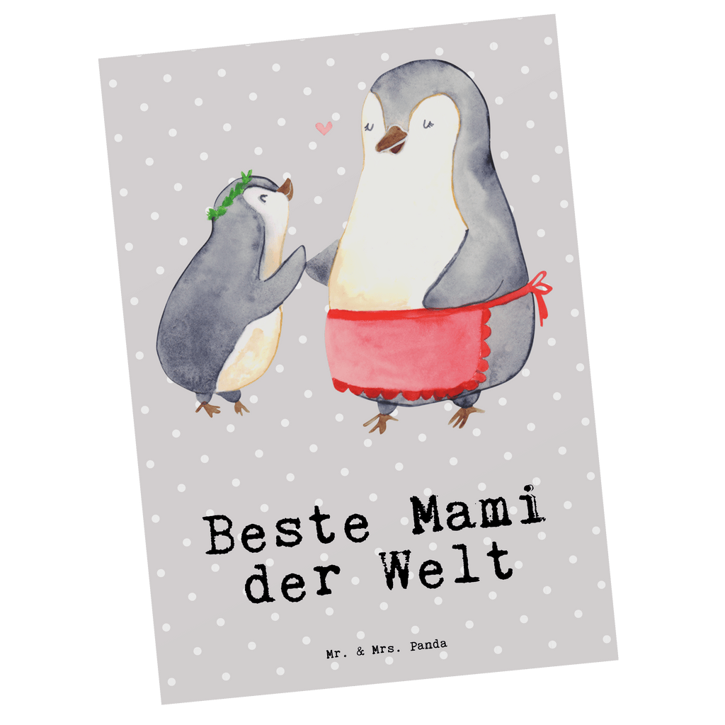 Postkarte Pinguin Beste Mami der Welt Geschenkkarte, Grußkarte, Karte, Einladung, Ansichtskarte, Geburtstagskarte, Einladungskarte, Dankeskarte, für, Dankeschön, Geschenk, Schenken, Geburtstag, Geburtstagsgeschenk, Geschenkidee, Danke, Bedanken, Mitbringsel, Freude machen, Geschenktipp, Mama, Mami, Mutter, Muttertag, Mutti, Ma, Tochter, Sohn, Beste Mama, Beste, Supermama
