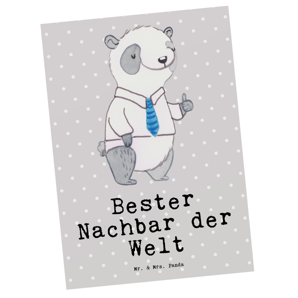 Postkarte Panda Bester Nachbar der Welt Geschenkkarte, Grußkarte, Karte, Einladung, Ansichtskarte, Geburtstagskarte, Einladungskarte, für, Dankeschön, Geschenk, Schenken, Geburtstag, Geburtstagsgeschenk, Geschenkidee, Danke, Bedanken, Mitbringsel, Freude machen, Geschenktipp, Nachbar, Nachbarn, Nachbarschaft, Freund, Angrenzer, Anwohner, Bewohner, Freundschaft