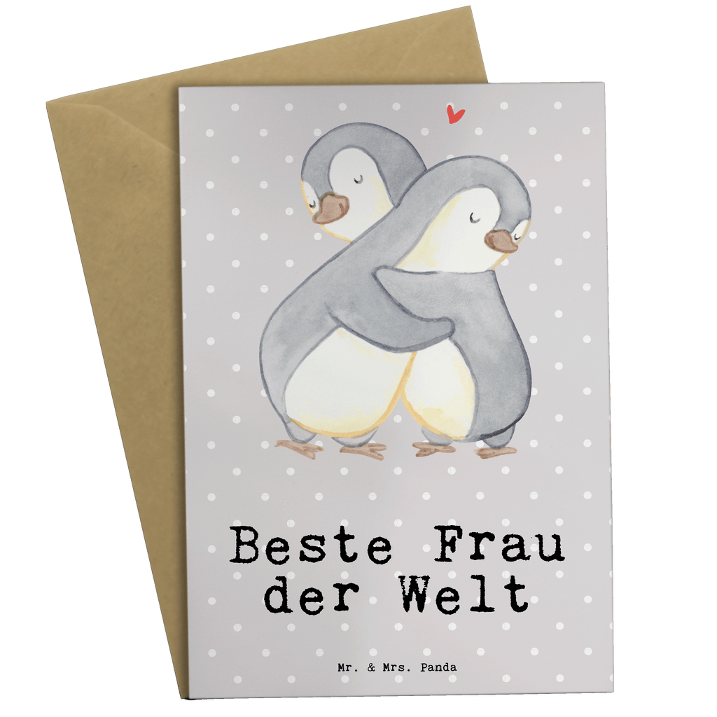 Grußkarte Pinguin Beste Frau der Welt Klappkarte, Einladungskarte, Glückwunschkarte, Hochzeitskarte, Geburtstagskarte, Karte, für, Dankeschön, Geschenk, Schenken, Geburtstag, Geburtstagsgeschenk, Geschenkidee, Danke, Bedanken, Mitbringsel, Freude machen, Geschenktipp, Beste, Frau, Ehefrau, Partnerin, Freundin, Traumfrau, Liebling, Ehepartner, Ehe, Gattin, Lebensgefährtin, Braut, Kleinigkeit