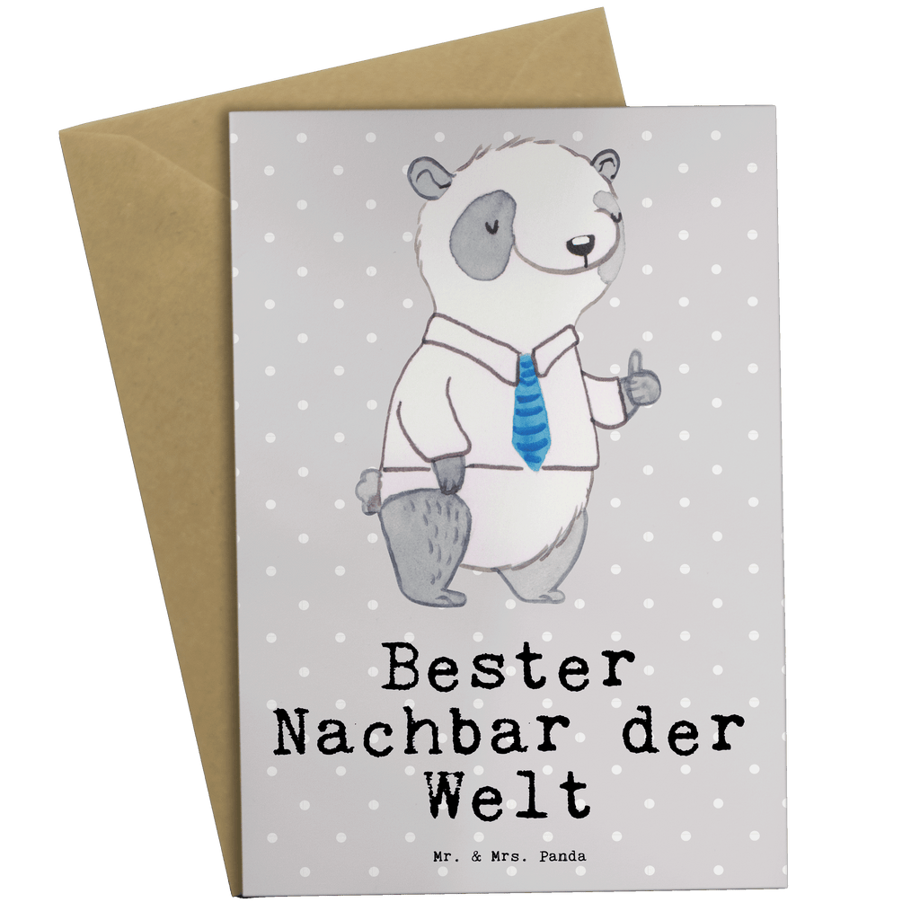 Grußkarte Panda Bester Nachbar der Welt Klappkarte, Einladungskarte, Glückwunschkarte, Hochzeitskarte, Geburtstagskarte, Karte, für, Dankeschön, Geschenk, Schenken, Geburtstag, Geburtstagsgeschenk, Geschenkidee, Danke, Bedanken, Mitbringsel, Freude machen, Geschenktipp, Nachbar, Nachbarn, Nachbarschaft, Freund, Angrenzer, Anwohner, Bewohner, Freundschaft