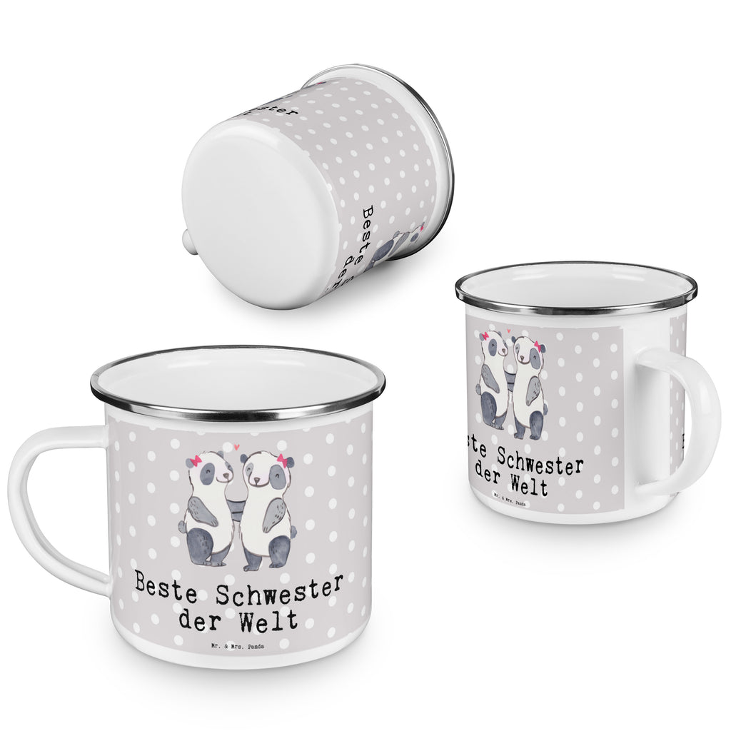 Camping Emaille Tasse Panda Beste Schwester der Welt Campingtasse, Trinkbecher, Metalltasse, Outdoor Tasse, Emaille Trinkbecher, Blechtasse Outdoor, Emaille Campingbecher, Edelstahl Trinkbecher, Metalltasse für Camping, Kaffee Blechtasse, Camping Tasse Metall, für, Dankeschön, Geschenk, Schenken, Geburtstag, Geburtstagsgeschenk, Geschenkidee, Danke, Bedanken, Mitbringsel, Freude machen, Geschenktipp, Schwestern, Schwester, Geschwister, Schwesterherz, Sister, Familie, Kleinigkeit, Beste, Tochter, Liebe, Kinder