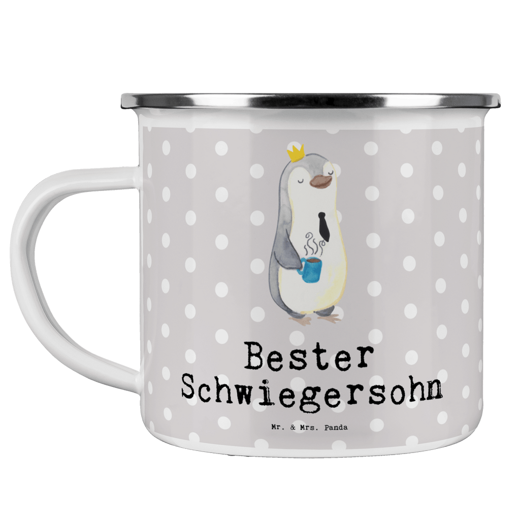 Camping Emaille Tasse Pinguin Bester Schwiegersohn Campingtasse, Trinkbecher, Metalltasse, Outdoor Tasse, Emaille Trinkbecher, Blechtasse Outdoor, Emaille Campingbecher, Edelstahl Trinkbecher, Metalltasse für Camping, Kaffee Blechtasse, Camping Tasse Metall, für, Dankeschön, Geschenk, Schenken, Geburtstag, Geburtstagsgeschenk, Geschenkidee, Danke, Bedanken, Mitbringsel, Freude machen, Geschenktipp, Schwiegersohn, Tochter, Ehefrau des Sohns, Frau, angeheiratet, Hochzeit, Heirat