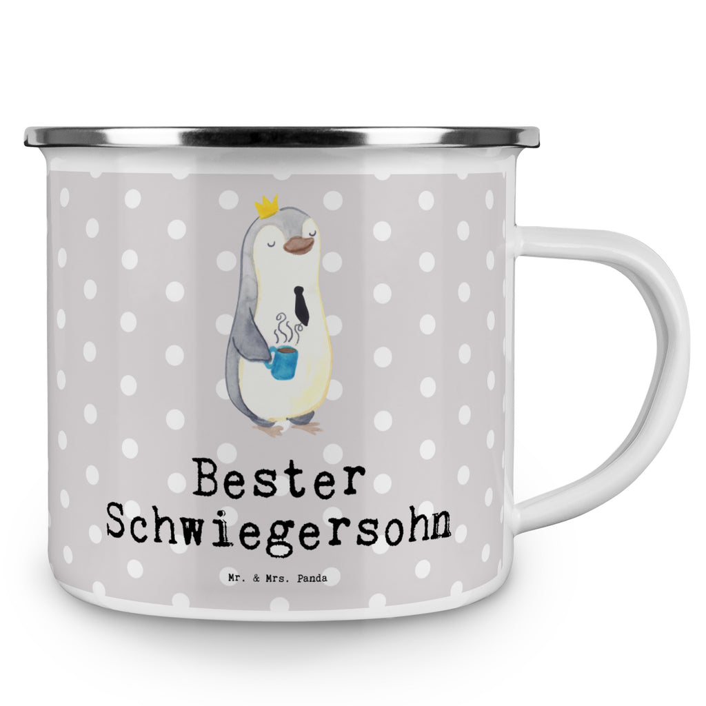 Camping Emaille Tasse Pinguin Bester Schwiegersohn Campingtasse, Trinkbecher, Metalltasse, Outdoor Tasse, Emaille Trinkbecher, Blechtasse Outdoor, Emaille Campingbecher, Edelstahl Trinkbecher, Metalltasse für Camping, Kaffee Blechtasse, Camping Tasse Metall, für, Dankeschön, Geschenk, Schenken, Geburtstag, Geburtstagsgeschenk, Geschenkidee, Danke, Bedanken, Mitbringsel, Freude machen, Geschenktipp, Schwiegersohn, Tochter, Ehefrau des Sohns, Frau, angeheiratet, Hochzeit, Heirat