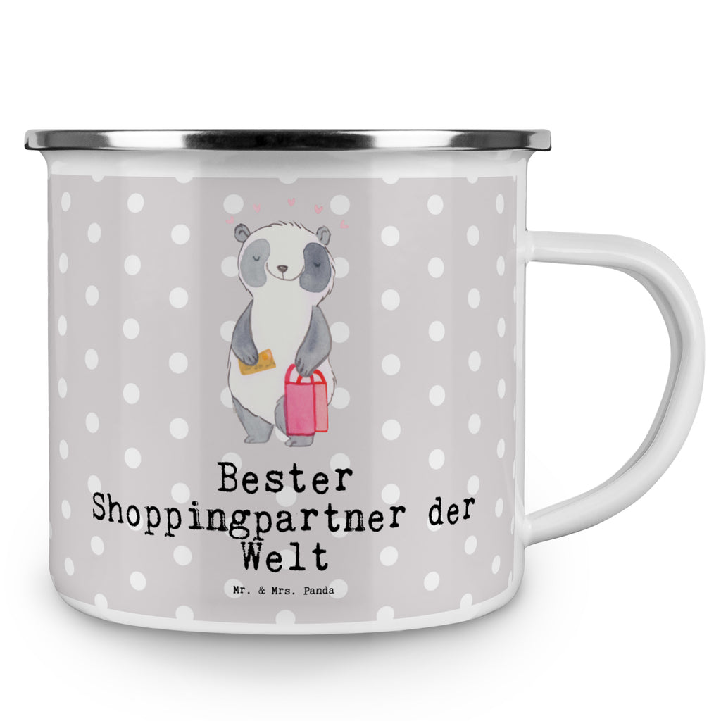 Camping Emaille Tasse Panda Bester Shoppingpartner der Welt Campingtasse, Trinkbecher, Metalltasse, Outdoor Tasse, Emaille Trinkbecher, Blechtasse Outdoor, Emaille Campingbecher, Edelstahl Trinkbecher, Metalltasse für Camping, Kaffee Blechtasse, Camping Tasse Metall, für, Dankeschön, Geschenk, Schenken, Geburtstag, Geburtstagsgeschenk, Geschenkidee, Danke, Bedanken, Mitbringsel, Freude machen, Geschenktipp, Shoppingpartner, Shoppen, Begleitung, Partner, Freundin, Freund, bff, Shopping, Einkaufen, Shopping-Queen, Queen, Bester