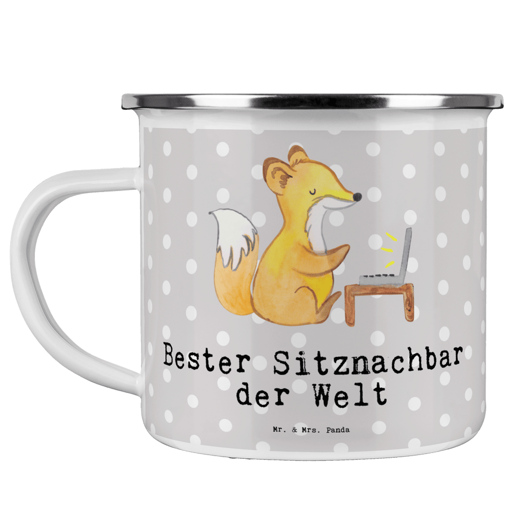 Camping Emaille Tasse Fuchs Bester Sitznachbar der Welt Campingtasse, Trinkbecher, Metalltasse, Outdoor Tasse, Emaille Trinkbecher, Blechtasse Outdoor, Emaille Campingbecher, Edelstahl Trinkbecher, Metalltasse für Camping, Kaffee Blechtasse, Camping Tasse Metall, für, Dankeschön, Geschenk, Schenken, Geburtstag, Geburtstagsgeschenk, Geschenkidee, Danke, Bedanken, Mitbringsel, Freude machen, Geschenktipp, Sitznachbar, Stuhlnachbar, Nachbar, Uni, Universität, Seminar, Kommilitone, Tischnachbar, Schule, Mitschüler, Mitstudent, Hochschule