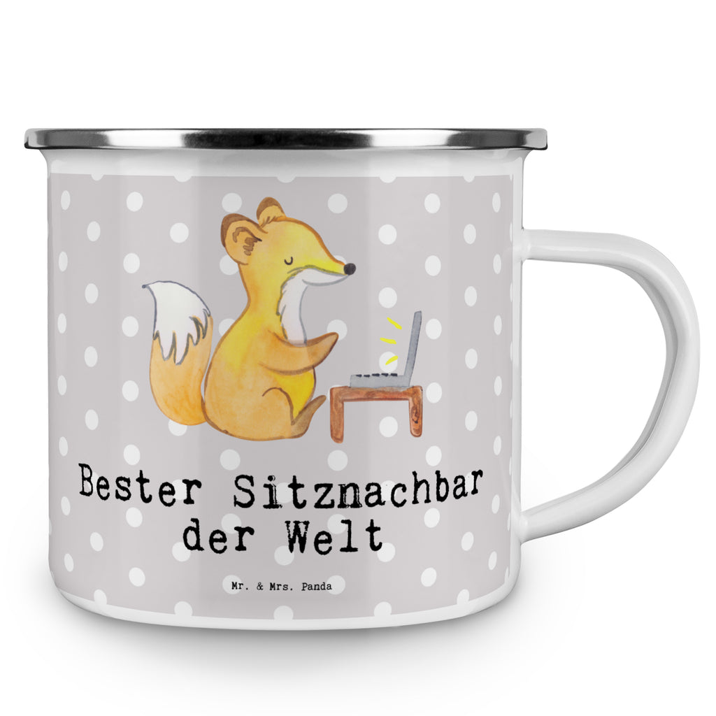 Camping Emaille Tasse Fuchs Bester Sitznachbar der Welt Campingtasse, Trinkbecher, Metalltasse, Outdoor Tasse, Emaille Trinkbecher, Blechtasse Outdoor, Emaille Campingbecher, Edelstahl Trinkbecher, Metalltasse für Camping, Kaffee Blechtasse, Camping Tasse Metall, für, Dankeschön, Geschenk, Schenken, Geburtstag, Geburtstagsgeschenk, Geschenkidee, Danke, Bedanken, Mitbringsel, Freude machen, Geschenktipp, Sitznachbar, Stuhlnachbar, Nachbar, Uni, Universität, Seminar, Kommilitone, Tischnachbar, Schule, Mitschüler, Mitstudent, Hochschule