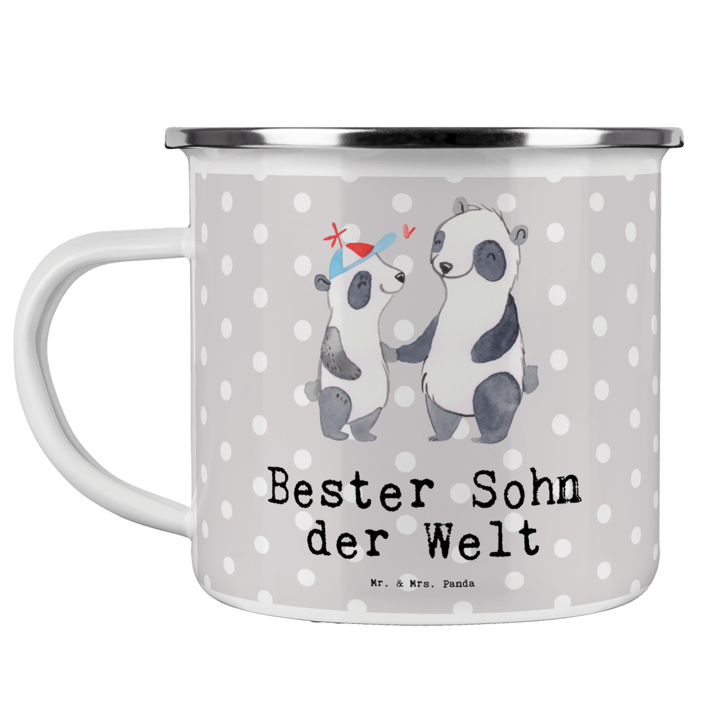 Camping Emaille Tasse Panda Bester Sohn der Welt Campingtasse, Trinkbecher, Metalltasse, Outdoor Tasse, Emaille Trinkbecher, Blechtasse Outdoor, Emaille Campingbecher, Edelstahl Trinkbecher, Metalltasse für Camping, Kaffee Blechtasse, Camping Tasse Metall, für, Dankeschön, Geschenk, Schenken, Geburtstag, Geburtstagsgeschenk, Geschenkidee, Danke, Bedanken, Mitbringsel, Freude machen, Geschenktipp, Sohn, Sohnemann, Söhnchen, Bube, Bub, Nachwuchs, Nachkomme, Kind, Familie, Vater, Belohnung