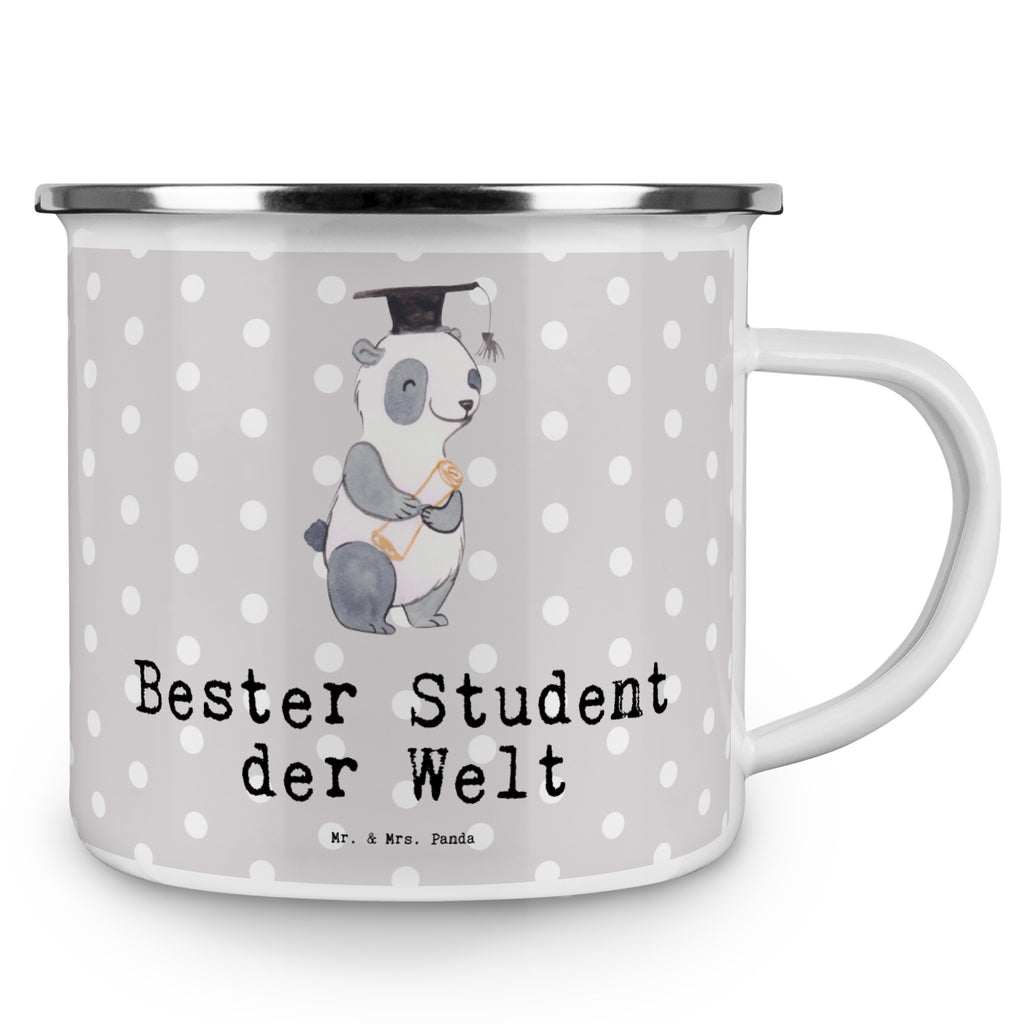 Camping Emaille Tasse Panda Bester Student der Welt Campingtasse, Trinkbecher, Metalltasse, Outdoor Tasse, Emaille Trinkbecher, Blechtasse Outdoor, Emaille Campingbecher, Edelstahl Trinkbecher, Metalltasse für Camping, Kaffee Blechtasse, Camping Tasse Metall, für, Dankeschön, Geschenk, Schenken, Geburtstag, Geburtstagsgeschenk, Geschenkidee, Danke, Bedanken, Mitbringsel, Freude machen, Geschenktipp, Student, Studium, Sohn, Spaß, Musterschüler, lustig, Studienabschluss, witzig, Universität, Abschluss, Alumni, Uni, Studenten, Hochschule