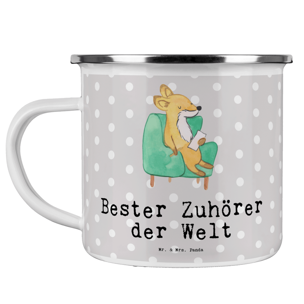Camping Emaille Tasse Fuchs Bester Zuhörer der Welt Campingtasse, Trinkbecher, Metalltasse, Outdoor Tasse, Emaille Trinkbecher, Blechtasse Outdoor, Emaille Campingbecher, Edelstahl Trinkbecher, Metalltasse für Camping, Kaffee Blechtasse, Camping Tasse Metall, für, Dankeschön, Geschenk, Schenken, Geburtstag, Geburtstagsgeschenk, Geschenkidee, Danke, Bedanken, Mitbringsel, Freude machen, Geschenktipp, Zuhörer, Freund, Freundin, offenes Ohr, Hilfsbereit, Hilfe