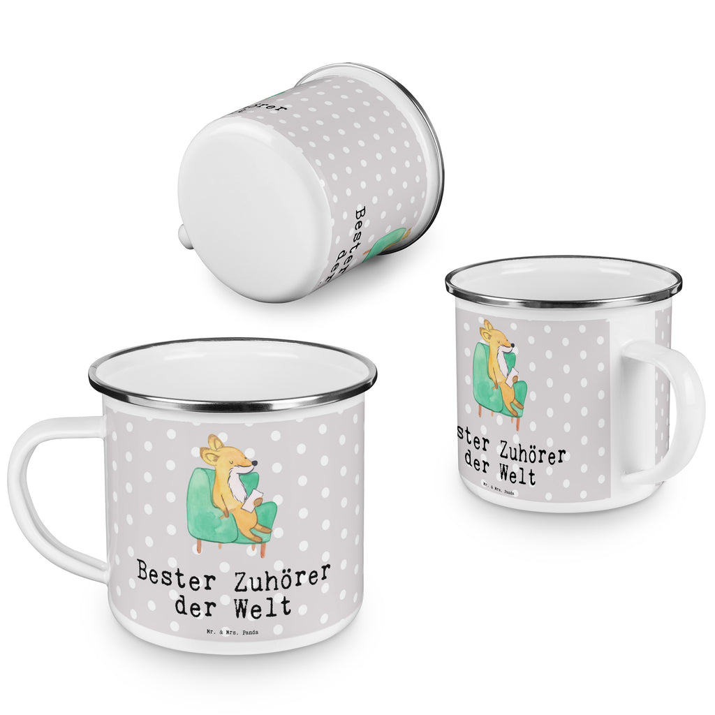 Camping Emaille Tasse Fuchs Bester Zuhörer der Welt Campingtasse, Trinkbecher, Metalltasse, Outdoor Tasse, Emaille Trinkbecher, Blechtasse Outdoor, Emaille Campingbecher, Edelstahl Trinkbecher, Metalltasse für Camping, Kaffee Blechtasse, Camping Tasse Metall, für, Dankeschön, Geschenk, Schenken, Geburtstag, Geburtstagsgeschenk, Geschenkidee, Danke, Bedanken, Mitbringsel, Freude machen, Geschenktipp, Zuhörer, Freund, Freundin, offenes Ohr, Hilfsbereit, Hilfe