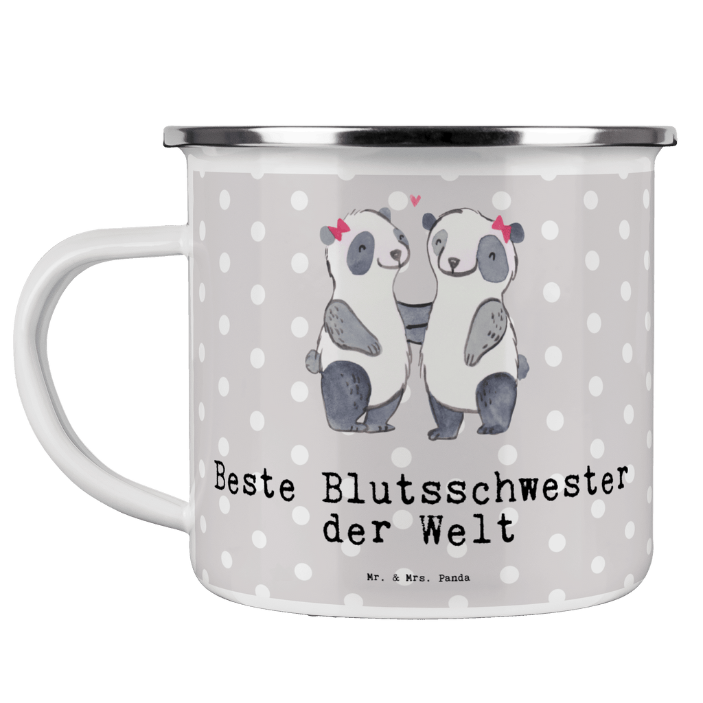 Camping Emaille Tasse Panda Beste Blutsschwester der Welt Campingtasse, Trinkbecher, Metalltasse, Outdoor Tasse, Emaille Trinkbecher, Blechtasse Outdoor, Emaille Campingbecher, Edelstahl Trinkbecher, Metalltasse für Camping, Kaffee Blechtasse, Camping Tasse Metall, für, Dankeschön, Geschenk, Schenken, Geburtstag, Geburtstagsgeschenk, Geschenkidee, Danke, Bedanken, Mitbringsel, Freude machen, Geschenktipp, Blutsschwester, Blutsgeschwister, Freundin, Bae, Schwestern, Schwester, Geschwister, Schwesterherz, Sister, Familie, Kleinigkeit, Beste, Tochter, Liebe