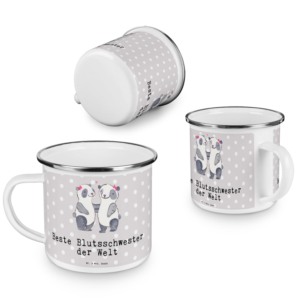 Camping Emaille Tasse Panda Beste Blutsschwester der Welt Campingtasse, Trinkbecher, Metalltasse, Outdoor Tasse, Emaille Trinkbecher, Blechtasse Outdoor, Emaille Campingbecher, Edelstahl Trinkbecher, Metalltasse für Camping, Kaffee Blechtasse, Camping Tasse Metall, für, Dankeschön, Geschenk, Schenken, Geburtstag, Geburtstagsgeschenk, Geschenkidee, Danke, Bedanken, Mitbringsel, Freude machen, Geschenktipp, Blutsschwester, Blutsgeschwister, Freundin, Bae, Schwestern, Schwester, Geschwister, Schwesterherz, Sister, Familie, Kleinigkeit, Beste, Tochter, Liebe