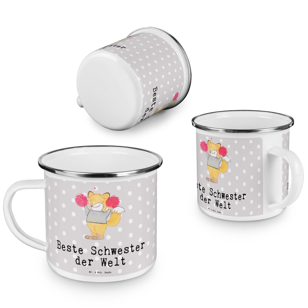 Camping Emaille Tasse Fuchs Beste Schwester der Welt Campingtasse, Trinkbecher, Metalltasse, Outdoor Tasse, Emaille Trinkbecher, Blechtasse Outdoor, Emaille Campingbecher, Edelstahl Trinkbecher, Metalltasse für Camping, Kaffee Blechtasse, Camping Tasse Metall, für, Dankeschön, Geschenk, Schenken, Geburtstag, Geburtstagsgeschenk, Geschenkidee, Danke, Bedanken, Mitbringsel, Freude machen, Geschenktipp, Schwester, Geschwister, Schwesterherz, Sister, Familie, Kleinigkeit, Beste, Tochter