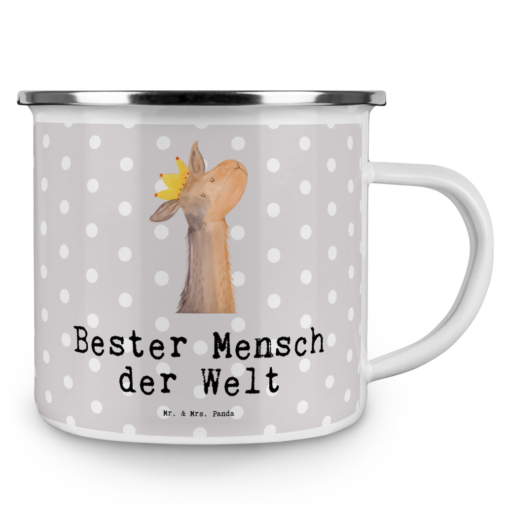 Camping Emaille Tasse Lama Bester Mensch der Welt Campingtasse, Trinkbecher, Metalltasse, Outdoor Tasse, Emaille Trinkbecher, Blechtasse Outdoor, Emaille Campingbecher, Edelstahl Trinkbecher, Metalltasse für Camping, Kaffee Blechtasse, Camping Tasse Metall, für, Dankeschön, Geschenk, Schenken, Geburtstag, Geburtstagsgeschenk, Geschenkidee, Danke, Bedanken, Mitbringsel, Freude machen, Geschenktipp, Lieblingsmensch, Liebling, Lieblings Mensch, tollster Mensch, Vorbild, Partner, Ehemann, Ehefrau, Liebe, Valentinstag