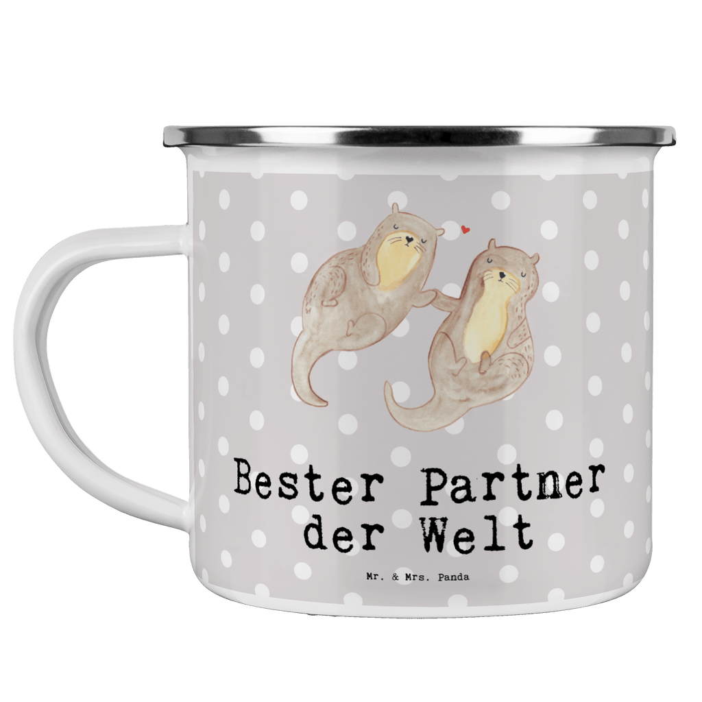 Camping Emaille Tasse Otter Bester Partner der Welt Campingtasse, Trinkbecher, Metalltasse, Outdoor Tasse, Emaille Trinkbecher, Blechtasse Outdoor, Emaille Campingbecher, Edelstahl Trinkbecher, Metalltasse für Camping, Kaffee Blechtasse, Camping Tasse Metall, für, Dankeschön, Geschenk, Schenken, Geburtstag, Geburtstagsgeschenk, Geschenkidee, Danke, Bedanken, Mitbringsel, Freude machen, Geschenktipp, Partner, Ehepartner, Mann, Frau, Ehefrau, Ehemann. Freundin, Freund, Lebensgefährte, Paar, Liebe