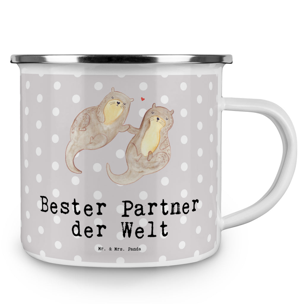 Camping Emaille Tasse Otter Bester Partner der Welt Campingtasse, Trinkbecher, Metalltasse, Outdoor Tasse, Emaille Trinkbecher, Blechtasse Outdoor, Emaille Campingbecher, Edelstahl Trinkbecher, Metalltasse für Camping, Kaffee Blechtasse, Camping Tasse Metall, für, Dankeschön, Geschenk, Schenken, Geburtstag, Geburtstagsgeschenk, Geschenkidee, Danke, Bedanken, Mitbringsel, Freude machen, Geschenktipp, Partner, Ehepartner, Mann, Frau, Ehefrau, Ehemann. Freundin, Freund, Lebensgefährte, Paar, Liebe