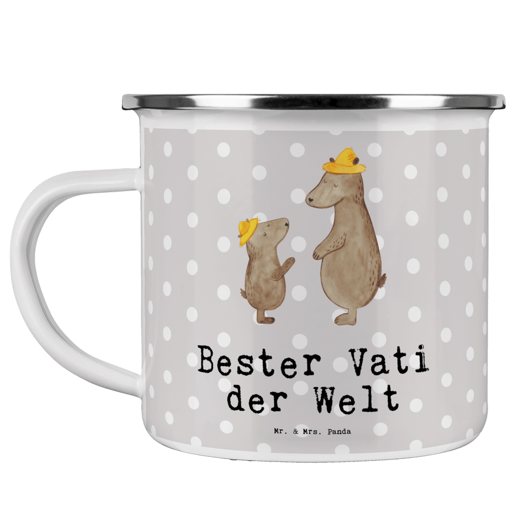 Camping Emaille Tasse Bär Bester Vati der Welt Campingtasse, Trinkbecher, Metalltasse, Outdoor Tasse, Emaille Trinkbecher, Blechtasse Outdoor, Emaille Campingbecher, Edelstahl Trinkbecher, Metalltasse für Camping, Kaffee Blechtasse, Camping Tasse Metall, für, Dankeschön, Geschenk, Schenken, Geburtstag, Geburtstagsgeschenk, Geschenkidee, Danke, Bedanken, Mitbringsel, Freude machen, Geschenktipp, Vater, Papa, Dad, Daddy, Paps, Papi, Vati, Eltern, Geschenk Vater, Mann, Familie, Bester, Kleinigkeit