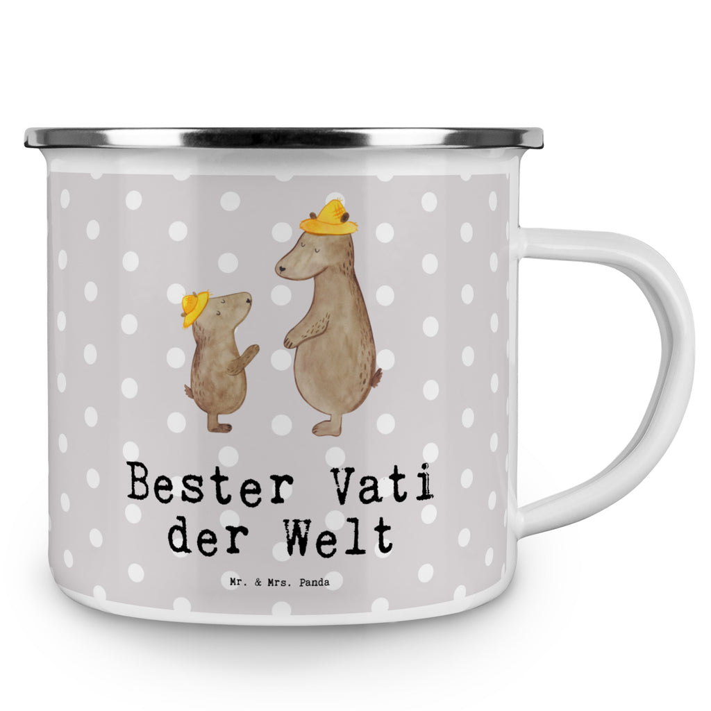 Camping Emaille Tasse Bär Bester Vati der Welt Campingtasse, Trinkbecher, Metalltasse, Outdoor Tasse, Emaille Trinkbecher, Blechtasse Outdoor, Emaille Campingbecher, Edelstahl Trinkbecher, Metalltasse für Camping, Kaffee Blechtasse, Camping Tasse Metall, für, Dankeschön, Geschenk, Schenken, Geburtstag, Geburtstagsgeschenk, Geschenkidee, Danke, Bedanken, Mitbringsel, Freude machen, Geschenktipp, Vater, Papa, Dad, Daddy, Paps, Papi, Vati, Eltern, Geschenk Vater, Mann, Familie, Bester, Kleinigkeit
