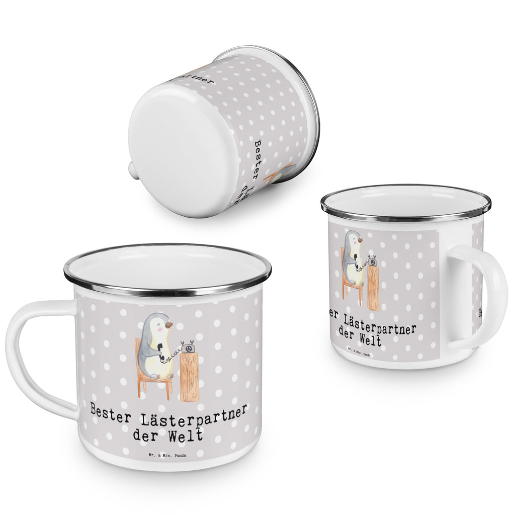 Camping Emaille Tasse Pinguin Bester Lästerpartner der Welt Campingtasse, Trinkbecher, Metalltasse, Outdoor Tasse, Emaille Trinkbecher, Blechtasse Outdoor, Emaille Campingbecher, Edelstahl Trinkbecher, Metalltasse für Camping, Kaffee Blechtasse, Camping Tasse Metall, für, Dankeschön, Geschenk, Schenken, Geburtstag, Geburtstagsgeschenk, Geschenkidee, Danke, Bedanken, Mitbringsel, Freude machen, Geschenktipp, Lästerpartner, Lesterpartner, lestern, Lästerschwester, Lästern, beste Freundin, Freundin, Spaß, bff