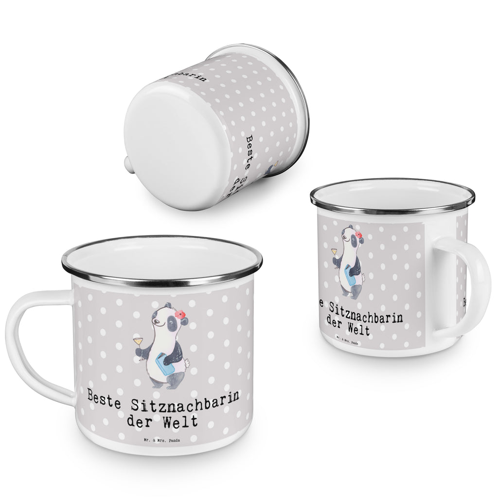 Camping Emaille Tasse Panda Beste Sitznachbarin der Welt Campingtasse, Trinkbecher, Metalltasse, Outdoor Tasse, Emaille Trinkbecher, Blechtasse Outdoor, Emaille Campingbecher, Edelstahl Trinkbecher, Metalltasse für Camping, Kaffee Blechtasse, Camping Tasse Metall, für, Dankeschön, Geschenk, Schenken, Geburtstag, Geburtstagsgeschenk, Geschenkidee, Danke, Bedanken, Mitbringsel, Freude machen, Geschenktipp, Sitznachbarin, Stuhlnachbar, Mitschülerin, Nachbarin, Uni, Universität, Seminar, Kommilitone, Tischnachbar, Schule, Mitstudentin, Hochschule, Beste Sitznachbarin der Welt, Weltbeste Sitznachbarin