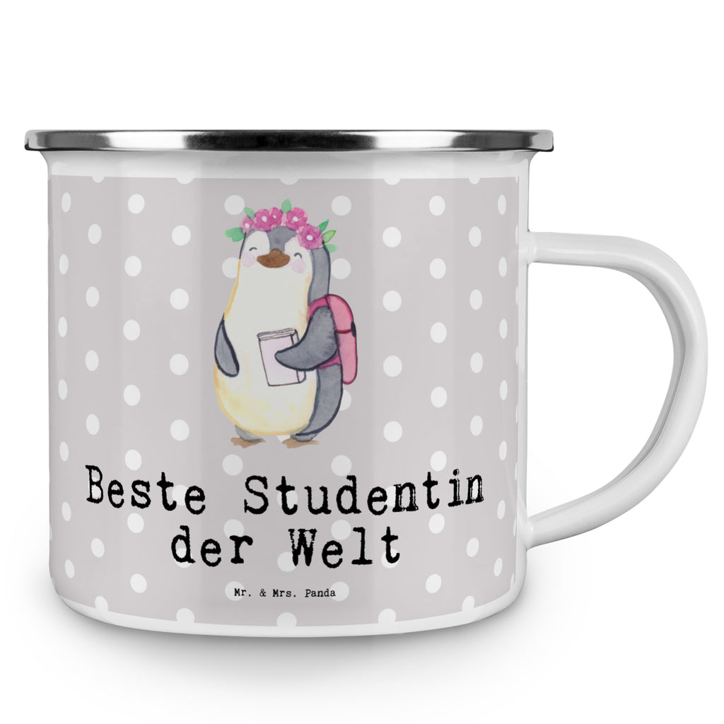 Camping Emaille Tasse Pinguin Beste Studentin der Welt Campingtasse, Trinkbecher, Metalltasse, Outdoor Tasse, Emaille Trinkbecher, Blechtasse Outdoor, Emaille Campingbecher, Edelstahl Trinkbecher, Metalltasse für Camping, Kaffee Blechtasse, Camping Tasse Metall, für, Dankeschön, Geschenk, Schenken, Geburtstag, Geburtstagsgeschenk, Geschenkidee, Danke, Bedanken, Mitbringsel, Freude machen, Geschenktipp, Studentin, Studium, Tochter, Spaß, Musterschülerin, lustig, Studienabschluss, witzig, Universität, Abschluss, Alumni, Uni, Studenten, Hochschule
