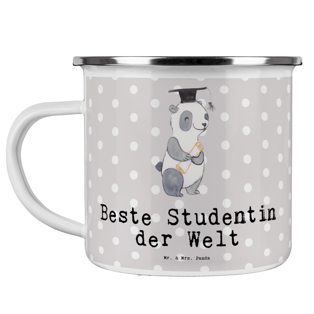 Camping Emaille Tasse Panda Beste Studentin der Welt Campingtasse, Trinkbecher, Metalltasse, Outdoor Tasse, Emaille Trinkbecher, Blechtasse Outdoor, Emaille Campingbecher, Edelstahl Trinkbecher, Metalltasse für Camping, Kaffee Blechtasse, Camping Tasse Metall, für, Dankeschön, Geschenk, Schenken, Geburtstag, Geburtstagsgeschenk, Geschenkidee, Danke, Bedanken, Mitbringsel, Freude machen, Geschenktipp, Studentin, Studium, Tochter, Spaß, Musterschülerin, lustig, Studienabschluss, witzig, Universität, Abschluss, Alumni, Uni, Studenten, Hochschule