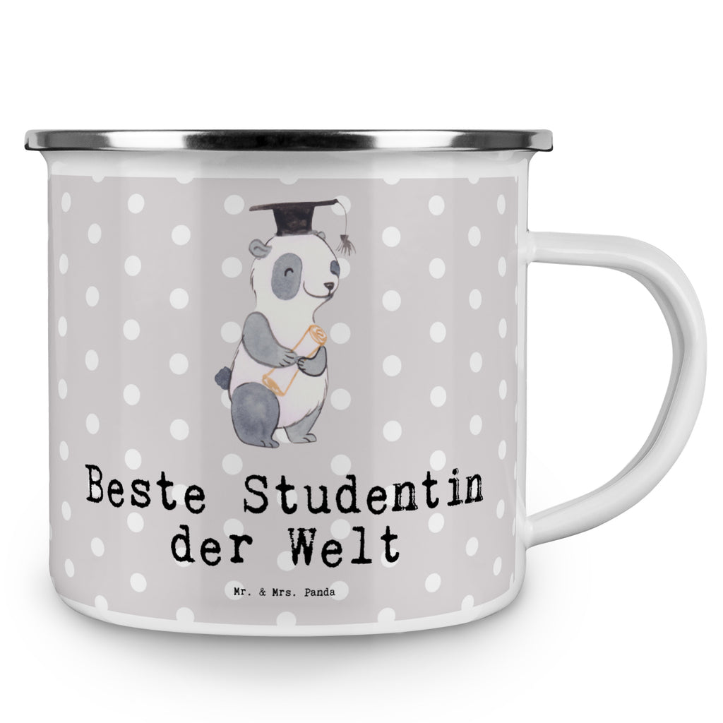 Camping Emaille Tasse Panda Beste Studentin der Welt Campingtasse, Trinkbecher, Metalltasse, Outdoor Tasse, Emaille Trinkbecher, Blechtasse Outdoor, Emaille Campingbecher, Edelstahl Trinkbecher, Metalltasse für Camping, Kaffee Blechtasse, Camping Tasse Metall, für, Dankeschön, Geschenk, Schenken, Geburtstag, Geburtstagsgeschenk, Geschenkidee, Danke, Bedanken, Mitbringsel, Freude machen, Geschenktipp, Studentin, Studium, Tochter, Spaß, Musterschülerin, lustig, Studienabschluss, witzig, Universität, Abschluss, Alumni, Uni, Studenten, Hochschule