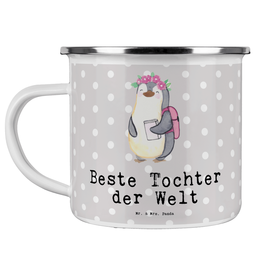Camping Emaille Tasse Pinguin Beste Tochter der Welt Campingtasse, Trinkbecher, Metalltasse, Outdoor Tasse, Emaille Trinkbecher, Blechtasse Outdoor, Emaille Campingbecher, Edelstahl Trinkbecher, Metalltasse für Camping, Kaffee Blechtasse, Camping Tasse Metall, für, Dankeschön, Geschenk, Schenken, Geburtstag, Geburtstagsgeschenk, Geschenkidee, Danke, Bedanken, Mitbringsel, Freude machen, Geschenktipp, Tochter, Töchter, Töchterchen, Geburt, Kleine, Mutter, Vater, Kind, Kinder, Familie, Belohnung