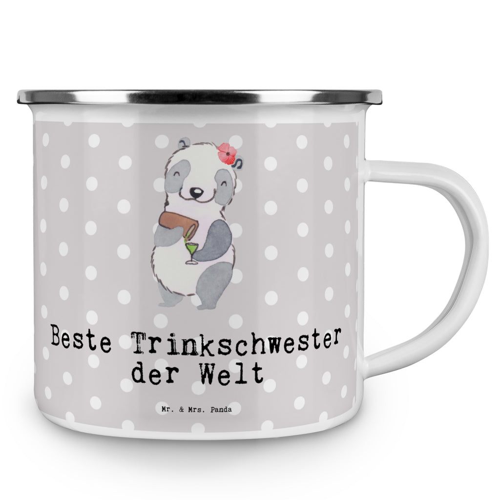 Camping Emaille Tasse Panda Beste Trinkschwester der Welt Campingtasse, Trinkbecher, Metalltasse, Outdoor Tasse, Emaille Trinkbecher, Blechtasse Outdoor, Emaille Campingbecher, Edelstahl Trinkbecher, Metalltasse für Camping, Kaffee Blechtasse, Camping Tasse Metall, für, Dankeschön, Geschenk, Schenken, Geburtstag, Geburtstagsgeschenk, Geschenkidee, Danke, Bedanken, Mitbringsel, Freude machen, Geschenktipp, Trinkschwester, Saufschwester, Schwester, Sister, Freundin, Party, Bae, Trinken, Alkohol, Wochenende, Kleinigkeit, Sister from another Mister