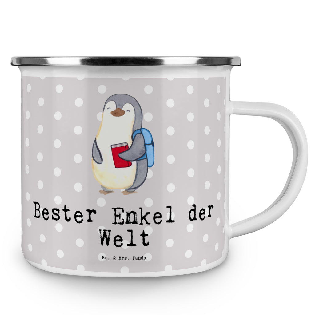 Camping Emaille Tasse Pinguin Bester Enkel der Welt Campingtasse, Trinkbecher, Metalltasse, Outdoor Tasse, Emaille Trinkbecher, Blechtasse Outdoor, Emaille Campingbecher, Edelstahl Trinkbecher, Metalltasse für Camping, Kaffee Blechtasse, Camping Tasse Metall, für, Dankeschön, Geschenk, Schenken, Geburtstag, Geburtstagsgeschenk, Geschenkidee, Danke, Bedanken, Mitbringsel, Freude machen, Geschenktipp, Enkel, Enkelkind, Enkelsohn, Oma, Opa, Kind von Tochter, Kind von Sohn, Taufe, Großsohn