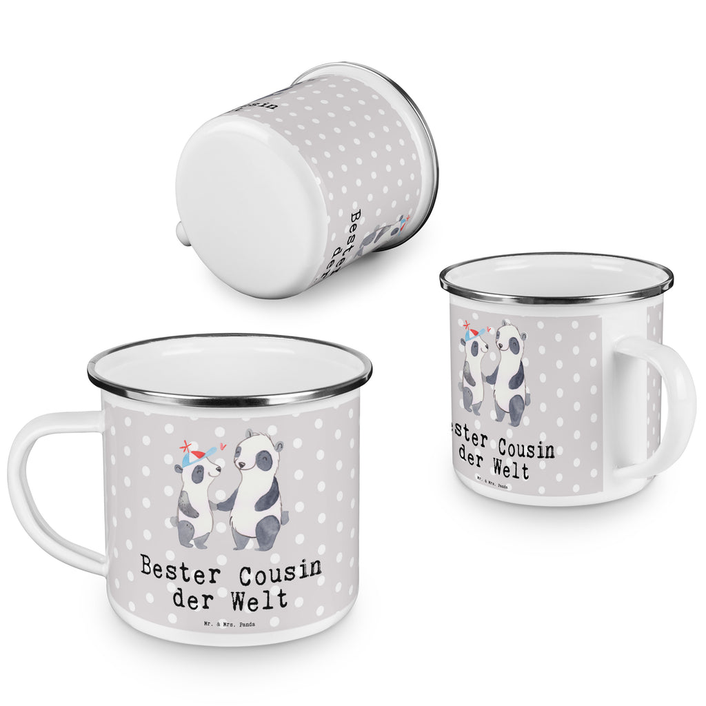 Camping Emaille Tasse Panda Bester Cousin der Welt Campingtasse, Trinkbecher, Metalltasse, Outdoor Tasse, Emaille Trinkbecher, Blechtasse Outdoor, Emaille Campingbecher, Edelstahl Trinkbecher, Metalltasse für Camping, Kaffee Blechtasse, Camping Tasse Metall, für, Dankeschön, Geschenk, Schenken, Geburtstag, Geburtstagsgeschenk, Geschenkidee, Danke, Bedanken, Mitbringsel, Freude machen, Geschenktipp, Cousin, Kousin, Vetter, Sohn von Onkel, Sohn von Tante, Familie, Verwandtschaft, Cousine