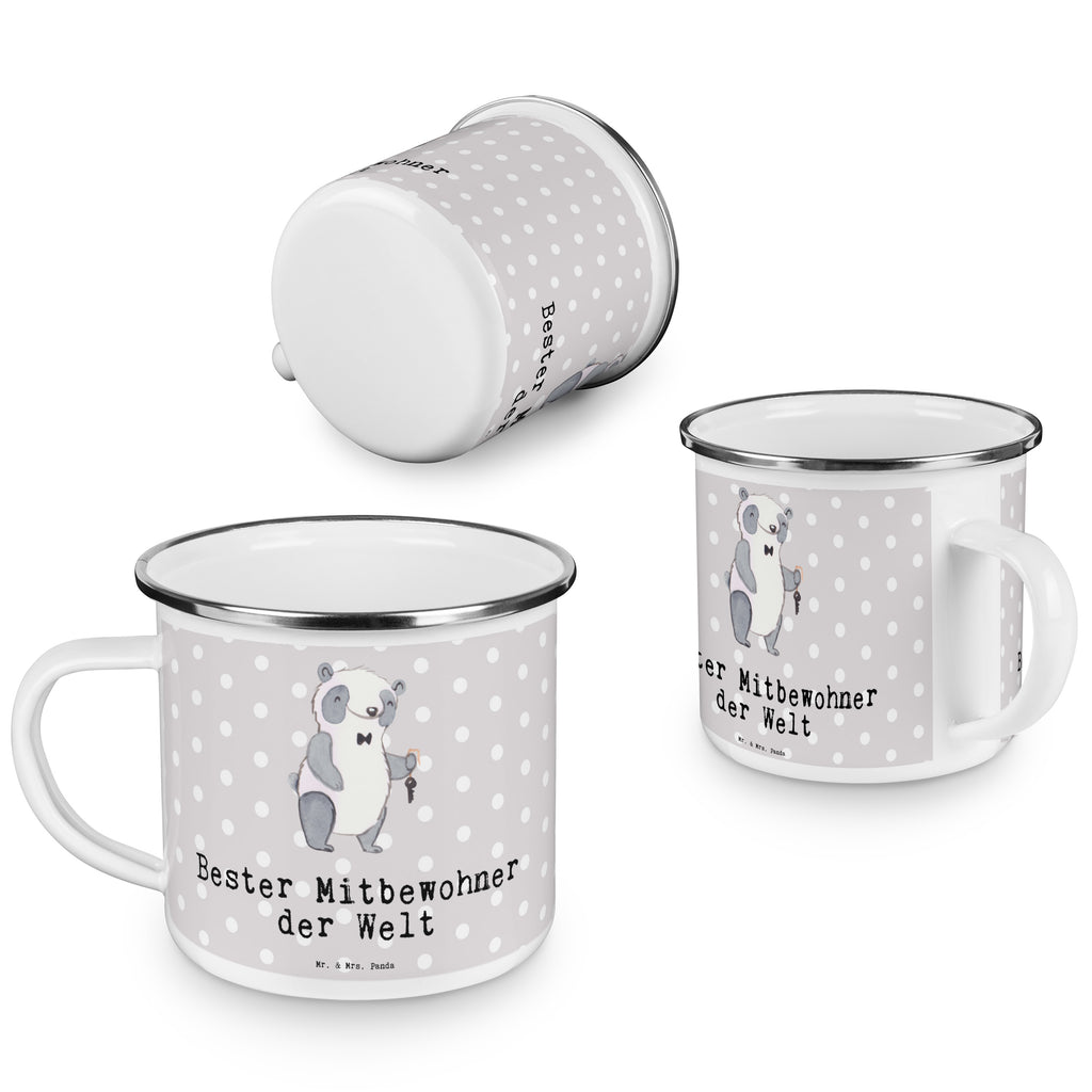 Camping Emaille Tasse Panda Bester Mitbewohner der Welt Campingtasse, Trinkbecher, Metalltasse, Outdoor Tasse, Emaille Trinkbecher, Blechtasse Outdoor, Emaille Campingbecher, Edelstahl Trinkbecher, Metalltasse für Camping, Kaffee Blechtasse, Camping Tasse Metall, für, Dankeschön, Geschenk, Schenken, Geburtstag, Geburtstagsgeschenk, Geschenkidee, Danke, Bedanken, Mitbringsel, Freude machen, Geschenktipp, Mitbewohner, WG, Zimmernachbar, Wohngemeinschaft, WG-Bewohner, Zimmerkollege, Zimmergenosse, Stubenkamerad