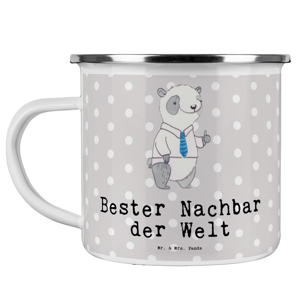 Camping Emaille Tasse Panda Bester Nachbar der Welt Campingtasse, Trinkbecher, Metalltasse, Outdoor Tasse, Emaille Trinkbecher, Blechtasse Outdoor, Emaille Campingbecher, Edelstahl Trinkbecher, Metalltasse für Camping, Kaffee Blechtasse, Camping Tasse Metall, für, Dankeschön, Geschenk, Schenken, Geburtstag, Geburtstagsgeschenk, Geschenkidee, Danke, Bedanken, Mitbringsel, Freude machen, Geschenktipp, Nachbar, Nachbarn, Nachbarschaft, Freund, Angrenzer, Anwohner, Bewohner, Freundschaft