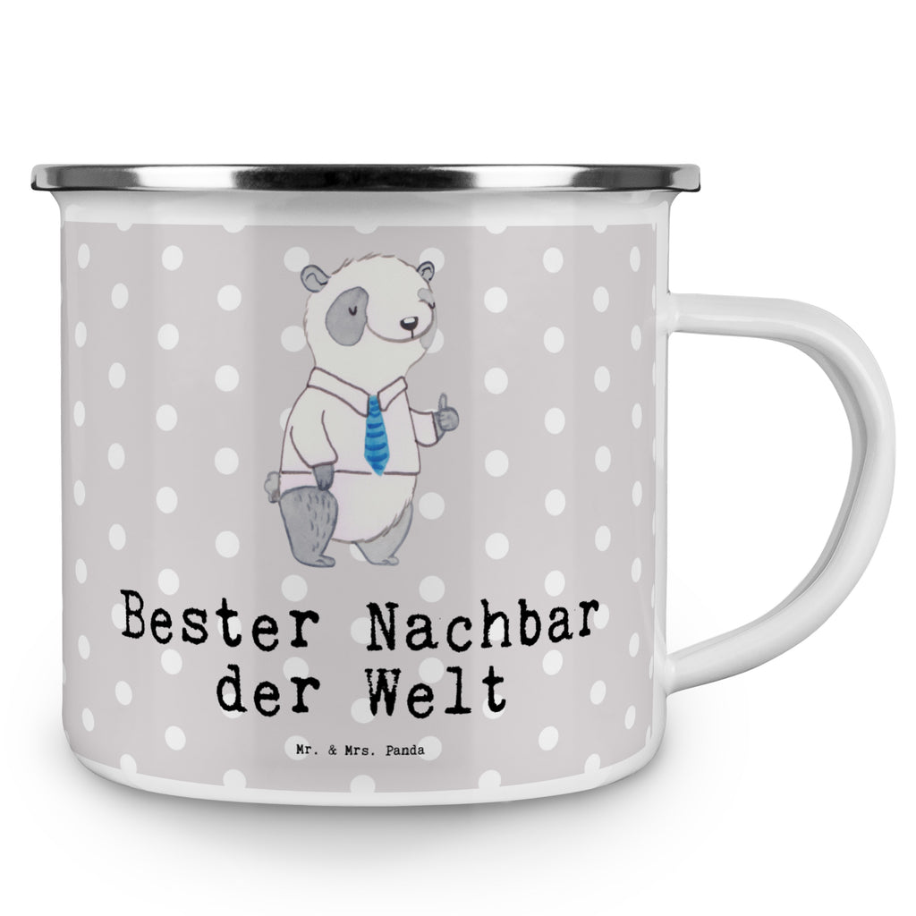 Camping Emaille Tasse Panda Bester Nachbar der Welt Campingtasse, Trinkbecher, Metalltasse, Outdoor Tasse, Emaille Trinkbecher, Blechtasse Outdoor, Emaille Campingbecher, Edelstahl Trinkbecher, Metalltasse für Camping, Kaffee Blechtasse, Camping Tasse Metall, für, Dankeschön, Geschenk, Schenken, Geburtstag, Geburtstagsgeschenk, Geschenkidee, Danke, Bedanken, Mitbringsel, Freude machen, Geschenktipp, Nachbar, Nachbarn, Nachbarschaft, Freund, Angrenzer, Anwohner, Bewohner, Freundschaft