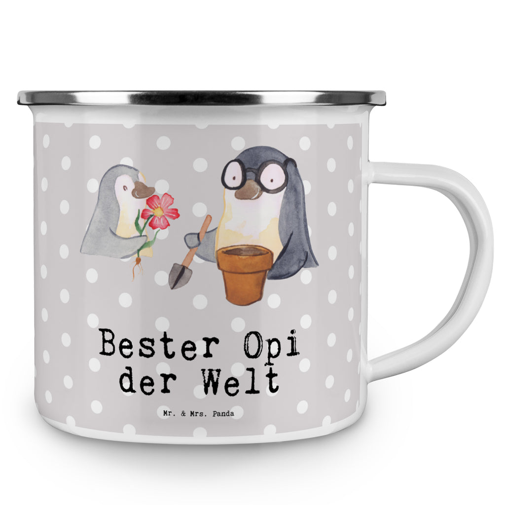 Camping Emaille Tasse Pinguin Bester Opi der Welt Campingtasse, Trinkbecher, Metalltasse, Outdoor Tasse, Emaille Trinkbecher, Blechtasse Outdoor, Emaille Campingbecher, Edelstahl Trinkbecher, Metalltasse für Camping, Kaffee Blechtasse, Camping Tasse Metall, für, Dankeschön, Geschenk, Schenken, Geburtstag, Geburtstagsgeschenk, Geschenkidee, Danke, Bedanken, Mitbringsel, Freude machen, Geschenktipp, Großvater, Grossvater, Opa, Opi. Großpapa, Großeltern, Nichte, Neffe, Kleinigkeit, Oppa, Oppi, Bester