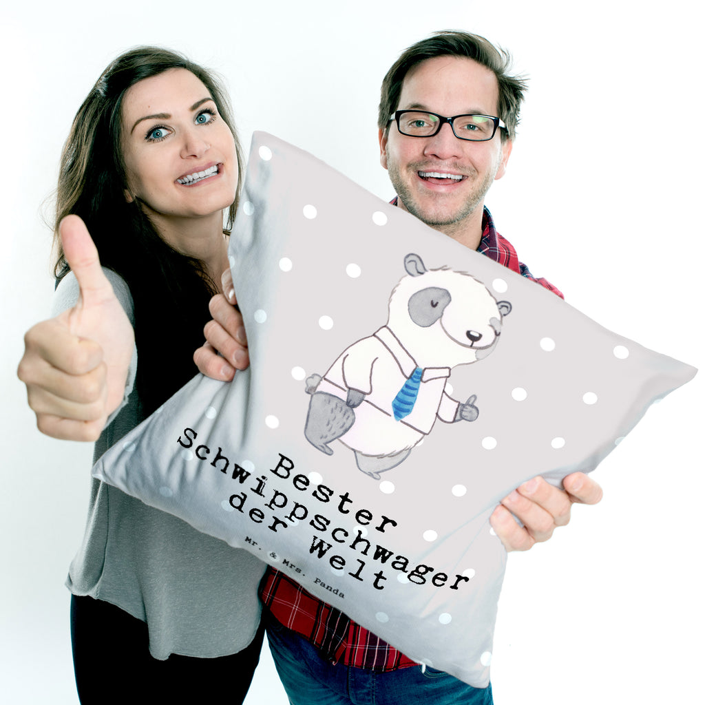 40x40 Kissen Panda Bester Schwippschwager der Welt Kissenhülle, Kopfkissen, Sofakissen, Dekokissen, Motivkissen, für, Dankeschön, Geschenk, Schenken, Geburtstag, Geburtstagsgeschenk, Geschenkidee, Danke, Bedanken, Mitbringsel, Freude machen, Geschenktipp, Schwippschwager, Schwibschwager, Schwipschwager, Schwager, Schwager des Ehepartners, Familie, Verwandtschaft, angeheiratet