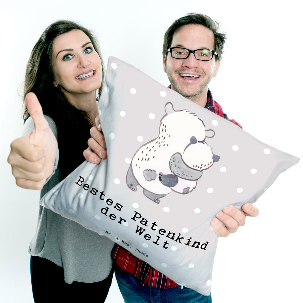 40x40 Kissen Panda Bestes Patenkind der Welt Kissenhülle, Kopfkissen, Sofakissen, Dekokissen, Motivkissen, für, Dankeschön, Geschenk, Schenken, Geburtstag, Geburtstagsgeschenk, Geschenkidee, Danke, Bedanken, Mitbringsel, Freude machen, Geschenktipp, Patenkind, Paten Kind, Pate, Taufe, Taufgeschenk, Patenonkel, Patentante, Tauffeier, Täufling, Nichte, Neffe