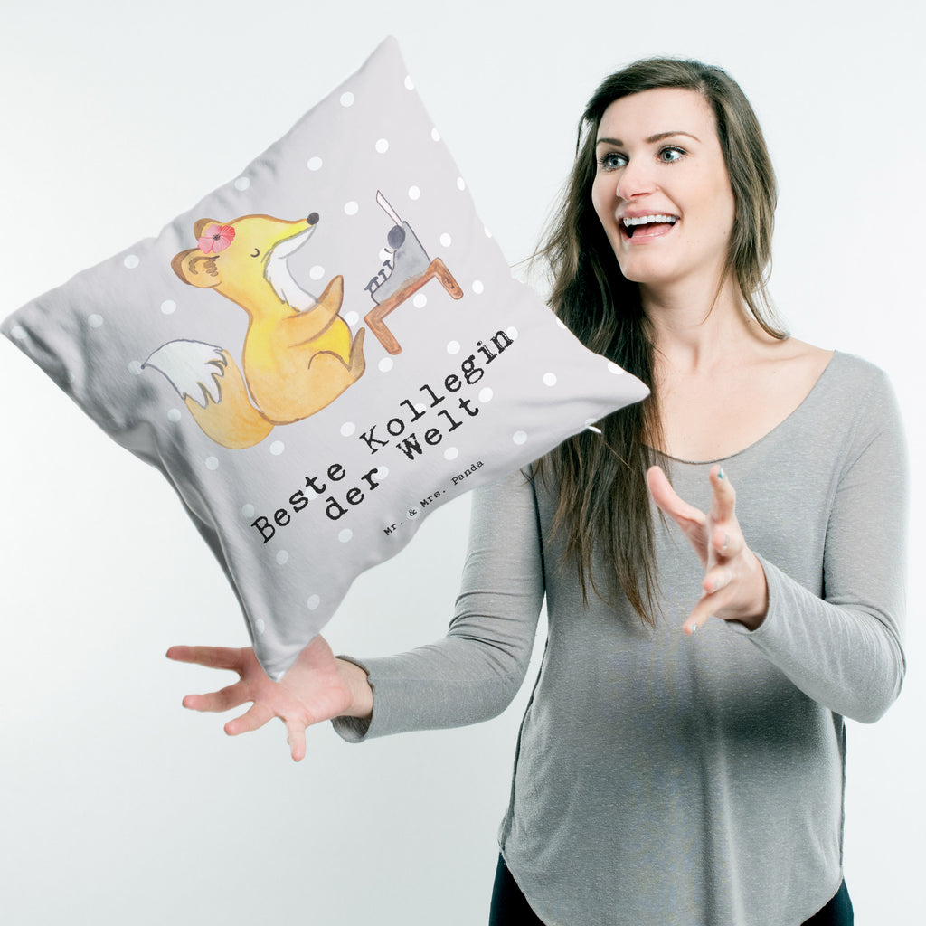 40x40 Kissen Fuchs Beste Kollegin der Welt Kissenhülle, Kopfkissen, Sofakissen, Dekokissen, Motivkissen, für, Dankeschön, Geschenk, Schenken, Geburtstag, Geburtstagsgeschenk, Geschenkidee, Danke, Bedanken, Mitbringsel, Freude machen, Geschenktipp, Arbeitskollegin, Kollegin, Freundin, Büro, Abschiedsgeschenk, Ruhestand, Arbeit, Mitarbeiterin, Berufsgenossin, Beruf