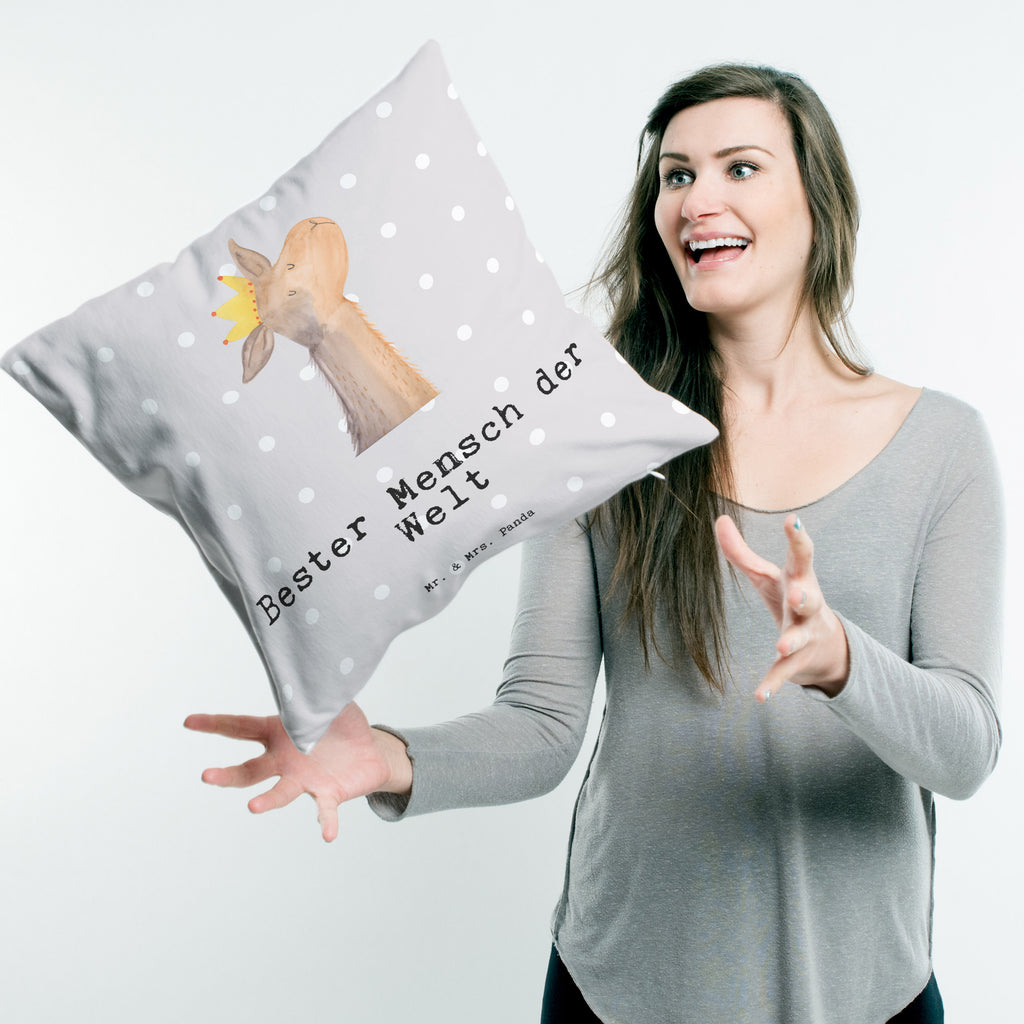 40x40 Kissen Lama Bester Mensch der Welt Kissenhülle, Kopfkissen, Sofakissen, Dekokissen, Motivkissen, für, Dankeschön, Geschenk, Schenken, Geburtstag, Geburtstagsgeschenk, Geschenkidee, Danke, Bedanken, Mitbringsel, Freude machen, Geschenktipp, Lieblingsmensch, Liebling, Lieblings Mensch, tollster Mensch, Vorbild, Partner, Ehemann, Ehefrau, Liebe, Valentinstag