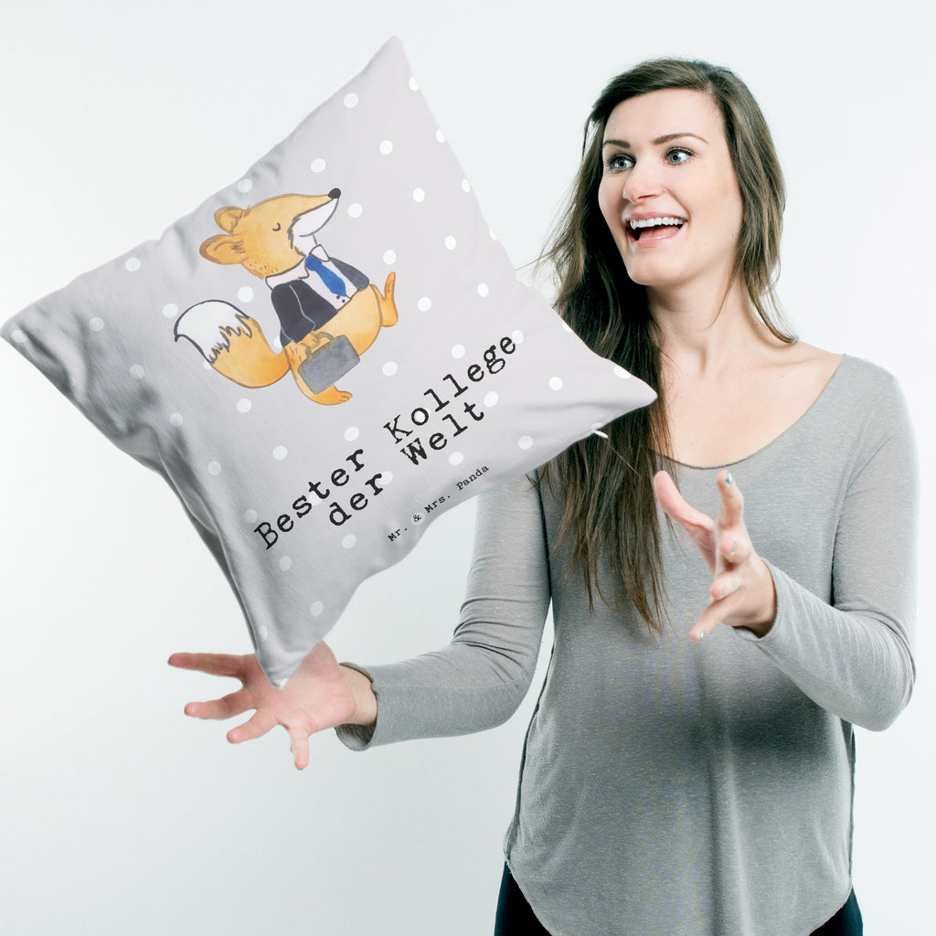 40x40 Kissen Fuchs Bester Kollege der Welt Kissenhülle, Kopfkissen, Sofakissen, Dekokissen, Motivkissen, für, Dankeschön, Geschenk, Schenken, Geburtstag, Geburtstagsgeschenk, Geschenkidee, Danke, Bedanken, Mitbringsel, Freude machen, Geschenktipp, Arbeitskollege, Kollege, Büro, Abschiedsgeschenk, Ruhestand, Arbeit, Mitarbeiter, Berufsgenosse, Beruf