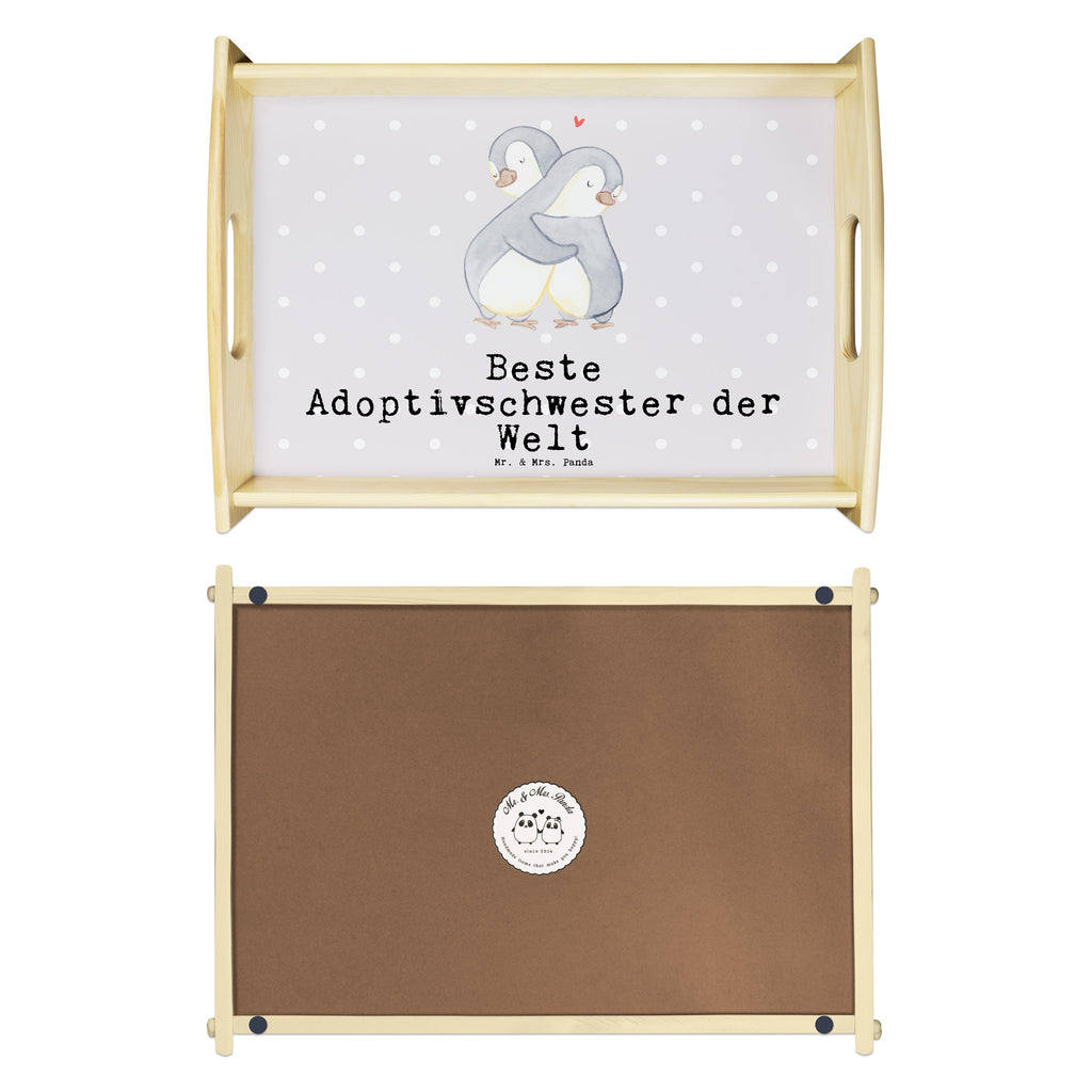 Serviertablett Pinguin Beste Adoptivschwester der Welt Tablett, Holztablett, Küchentablett, Dekotablett, Frühstückstablett, für, Dankeschön, Geschenk, Schenken, Geburtstag, Geburtstagsgeschenk, Geschenkidee, Danke, Bedanken, Mitbringsel, Freude machen, Geschenktipp, Adoptivschwester, Adoptiv, adoptiert, Schwester, Geschwister, Schwesterherz, Sister, Familie, Kleinigkeit, Beste, Tochter